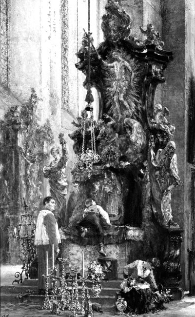 Disegno di un altare da Adolph Menzel